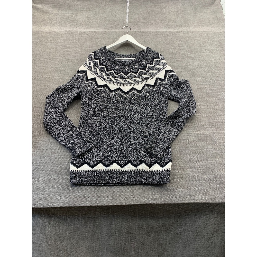 Old Navy Sweater Womens Large Multicolor Fair Isle Chunky Knit Relaxed Fit